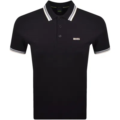 Boss Athleisure Boss Paddy Polo T Shirt Medium Blue In Black