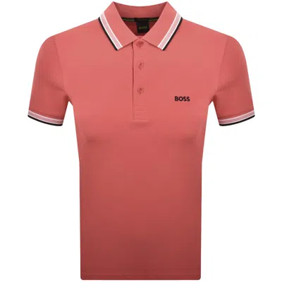 Boss Athleisure Boss Paddy Polo T Shirt Medium Pink