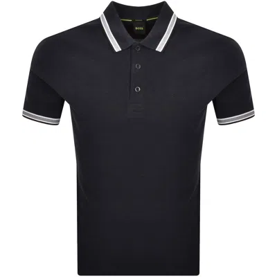 Boss Athleisure Boss Paddy Polo T Shirt Navy In Black