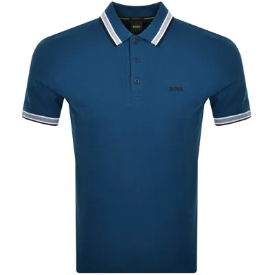 Boss Athleisure Boss Paddy Polo T Shirt Open Blue