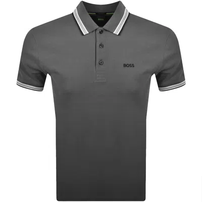 Boss Athleisure Boss Paddy Polo T Shirt Open Grey In Gray
