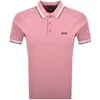 Boss Athleisure Boss Paddy Polo T Shirt Pink In Pink