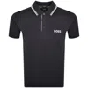 Boss Athleisure Boss Paddy Pro Polo T Shirt Dark Blue In Black