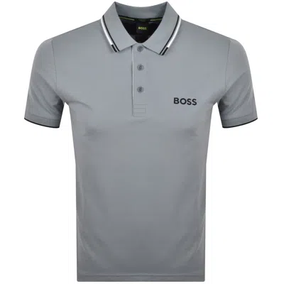 Boss Athleisure Boss Paddy Pro Polo T Shirt Grey In Gray