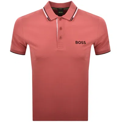 Boss Athleisure Boss Paddy Pro Polo T Shirt Medium Pink