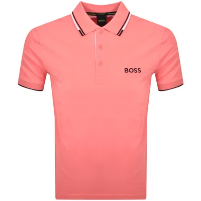 Boss Athleisure Boss Paddy Pro Polo T Shirt Pink