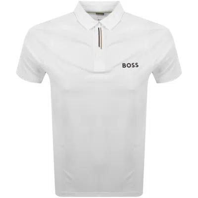 Boss Athleisure Boss Paddy Tech Polo T Shirt White