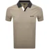 Boss Athleisure Boss Palle Toc Polo T Shirt Brwon In Orange