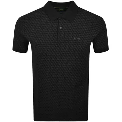 Boss Athleisure Boss Pattern Polo T Shirt Black