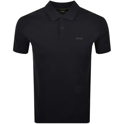 Boss Athleisure Boss Pattern Polo T Shirt Dark Blue