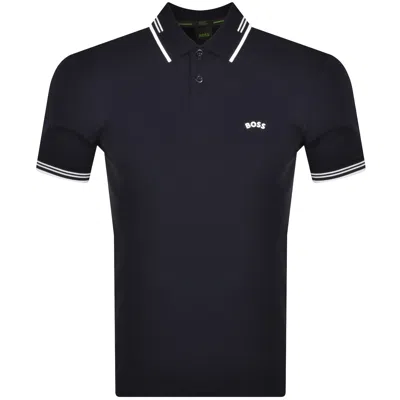 Boss Athleisure Boss Paul Curved Polo T Shirt Navy