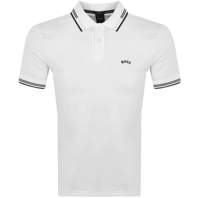 Boss Athleisure Boss Paul Curved Polo T Shirt White