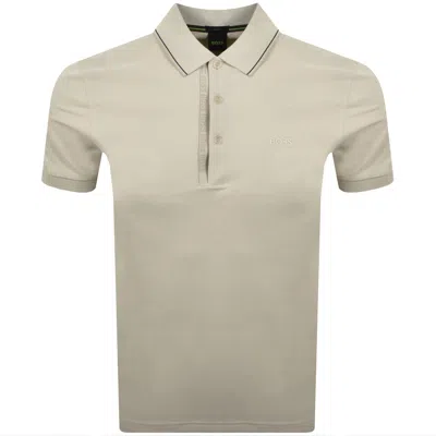 Boss Athleisure Boss Paule 4 Polo T Shirt Light Beige In Neutral