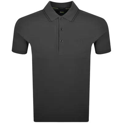 Boss Athleisure Boss Paule 4 Polo T Shirt Open Grey In Gray
