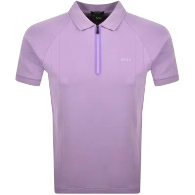 Boss Athleisure Boss Philix Dropneedle Polo T Shirt Lilac