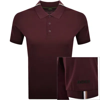 Boss Athleisure Boss Pl Goc Rank Polo T Shirt Burgundy