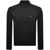 Boss Athleisure Boss Quarter Zip Active Sweatshirt Black In Black