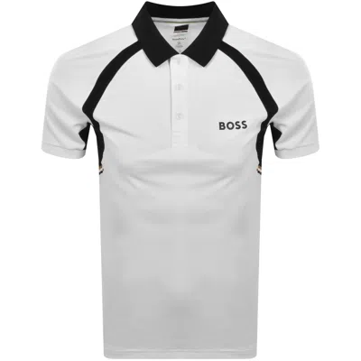 Boss Athleisure Boss Quick Dry Slim Polo T Shirt White