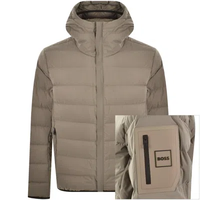 Boss Athleisure Boss Riplite Down Jacket Brown