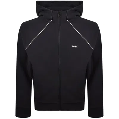 Boss Athleisure Boss Saggy Full Zip Hoodie Navy In Black