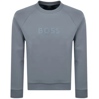 Boss Athleisure Boss Salbo Sweatshirt Dark Grey In Blue