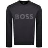 Boss Athleisure Boss Salbo Sweatshirt Navy In Black