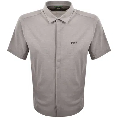 Boss Athleisure Boss Short Sleeved Dymova Shirt Brown
