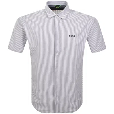 Boss Athleisure Boss Short Sleeved Dymova Shirt Grey In Gray