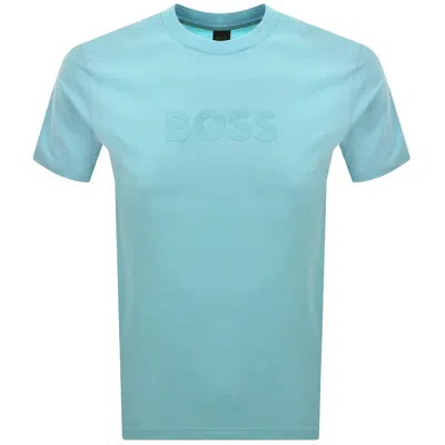 Boss Athleisure Boss Silicon Logo T Shirt Blue