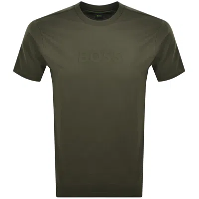 Boss Athleisure Boss Silicon Logo T Shirt Green