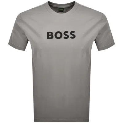 Boss Athleisure Boss Silicon Logo T Shirt Grey In Gray