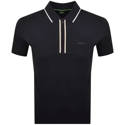 Boss Athleisure Boss Slim Fit Philix Polo T Shirt Dark Blue In Black