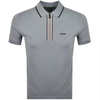 Boss Athleisure Boss Slim Fit Philix Polo T Shirt Grey In Gray