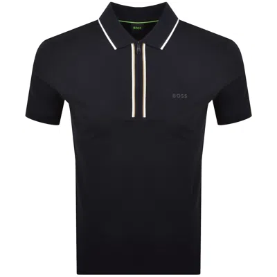 Boss Athleisure Boss Slim Fit Philix Polo T Shirt Navy In Black
