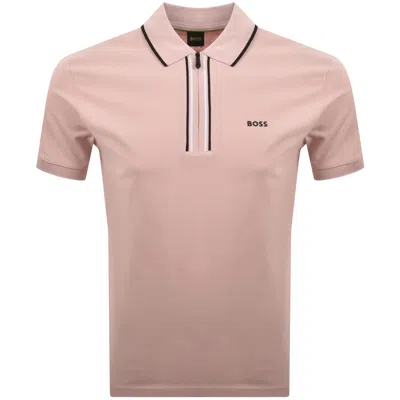 Boss Athleisure Boss Slim Fit Philix Polo T Shirt Pink