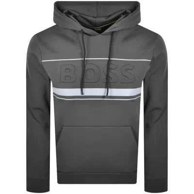 Boss Athleisure Boss Soody Zone Hoodie Grey In Gray