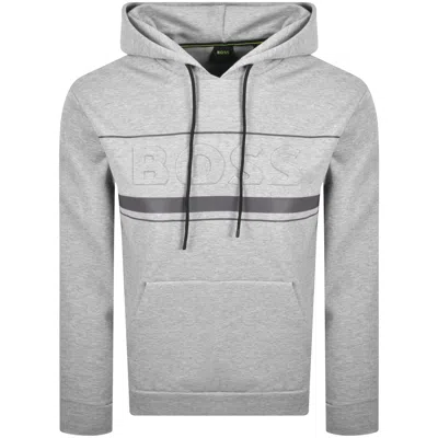 Boss Athleisure Boss Soody Zone Hoodie Grey In Gray