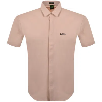 Boss Athleisure Boss St Goc Swing Shirt Light Orange In Pink