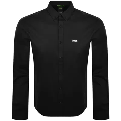 Boss Athleisure Boss St Motion Long Sleeve Shirt Black In Animal Print