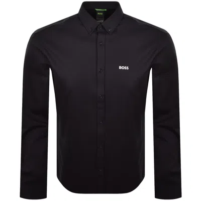 Boss Athleisure Boss St Motion Long Sleeve Shirt Dark Blue In Black