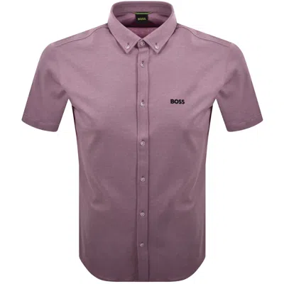 Boss Athleisure Boss St Motion Short Sleeve Shirt Burgundy