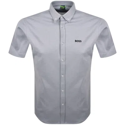Boss Athleisure Boss St Motion Short Sleeve Shirt Grey In Gray