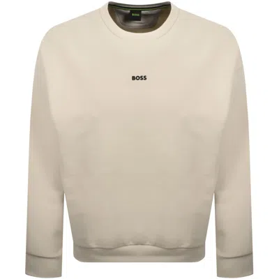 Boss Athleisure Boss Stenson Relaxed Sweatshirt Light Beige In Neutral