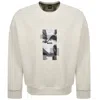 Boss Athleisure Boss Stenson Zone Sweatshirt Cream In Multi