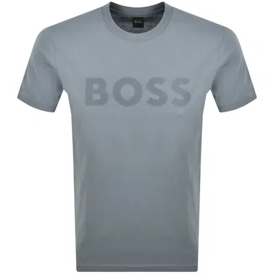 Boss Athleisure Boss Structure T Shirt Dark Grey In Blue