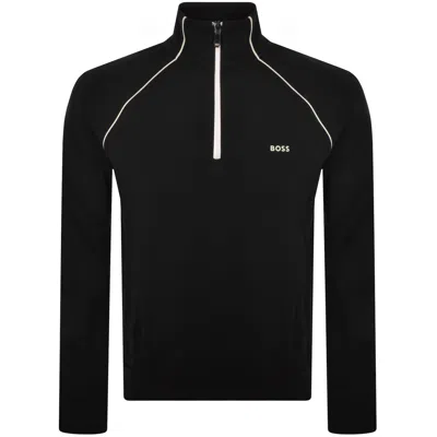 Boss Athleisure Boss Sweat 1 Half Zip Sweatshirt Black