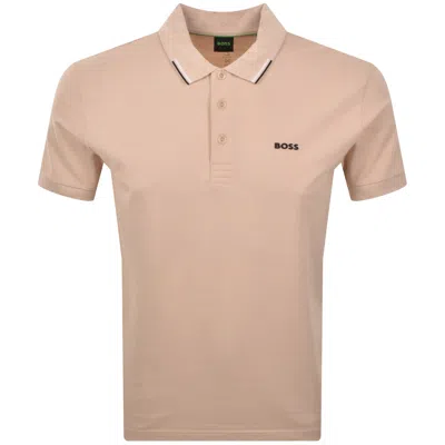 Boss Athleisure Boss Swing Paddy Polo T Shirt Light Orange In Pink