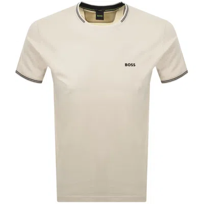 Boss Athleisure Boss Taul T Shirt Cream In Neutral