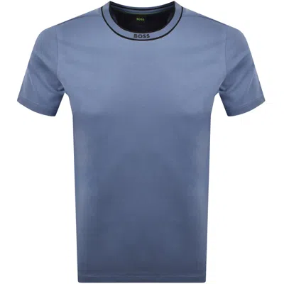 Boss Athleisure Boss Tee 5 Logo Collar T Shirt Blue