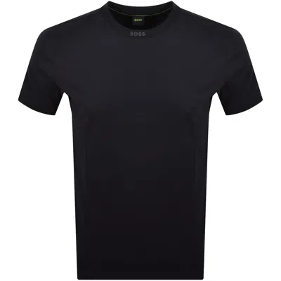 Boss Athleisure Boss Tee 5 Logo Collar T Shirt Navy In Blue